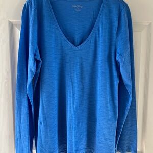 Lilly Pulitzer Royal Blue Long Sleeve V-Neck Tshirt